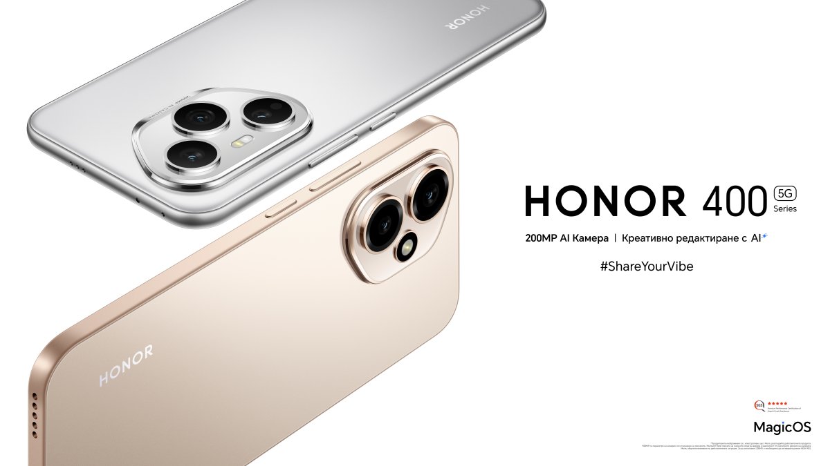 H400 Series KV Horizontal RGB BG sm Серията HONOR 400 регистрира силни продажби в България