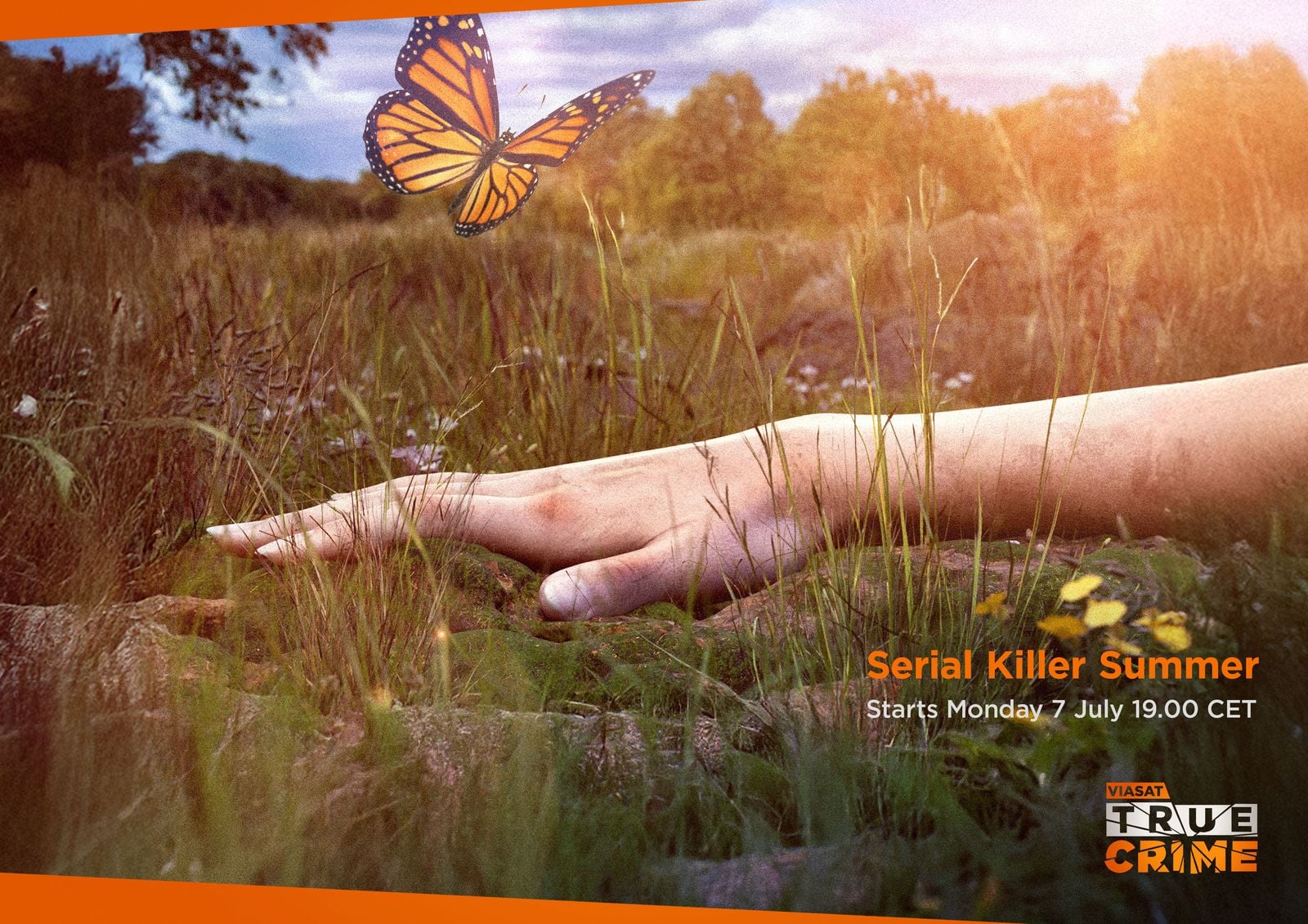 Viasat TRUE CRIME Serial Killer Summer KeyArt Landscape Лято на серийните убийци, Змията и Не вдигай телефона по Viasat TRUE CRIME