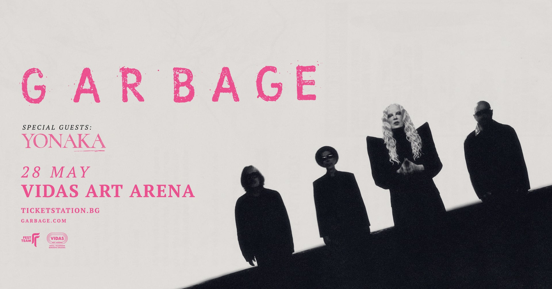 static social YONAKA подгряват Garbage на 28 май в София