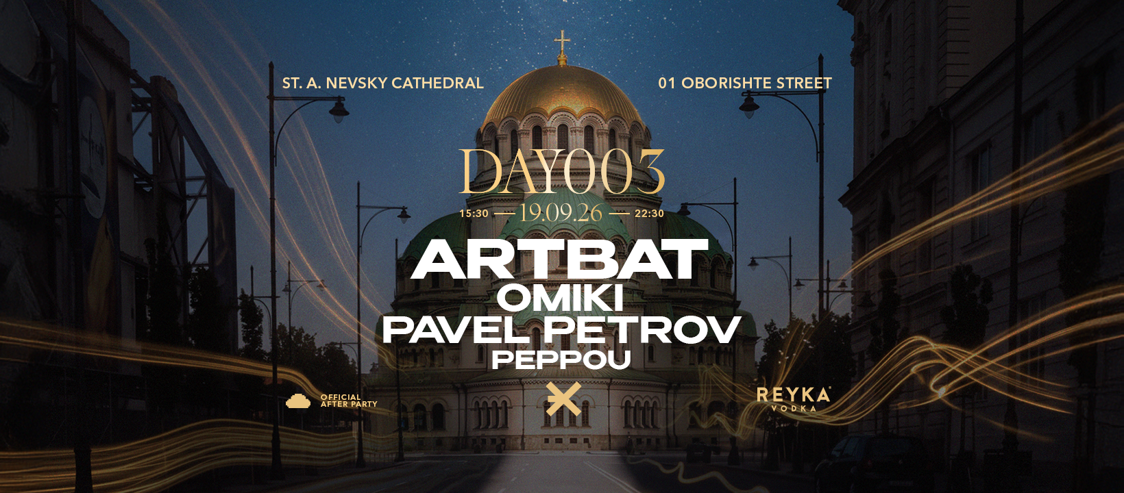 day 003 fb “Св. Александър Невски” става фон на едно от най-дългоочакваните електронни партита в България - EХЕ представя DAY 003