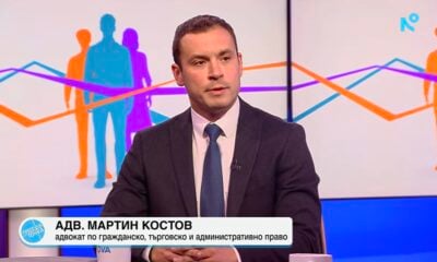 Адвокат Мартин Костов по време на телевизионно интервю