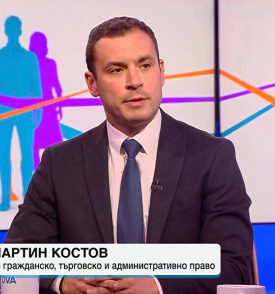 Адвокат Мартин Костов по време на телевизионно интервю