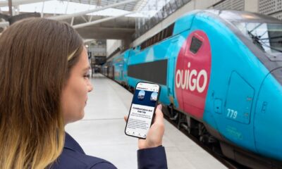 Влак OUIGO на гара, свързана с услугата „Train + Air“ на Air France