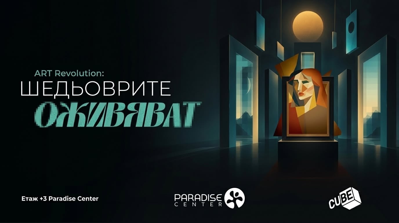 Кадър от интерактивната изложба Art Revolution