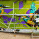 Артисти рисуват стените на подлеза по време на Sofia Urban Art