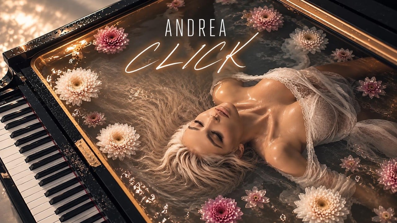 Кадър от видеото на Андреа „CLICK“