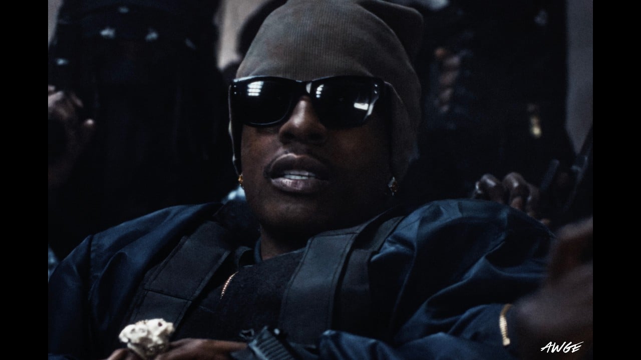 Кадър от видеото на A$AP Rocky към „SWAT TEAM“