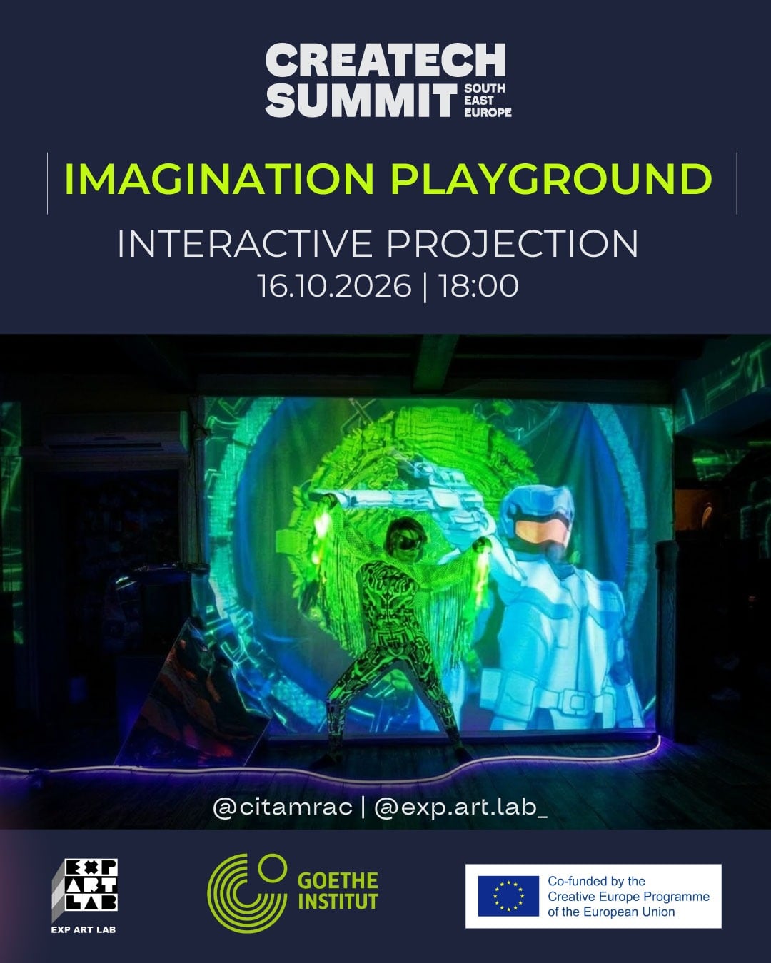 Плакат на IMAGINATION PLAYGROUND на CreaTech Summit 2026