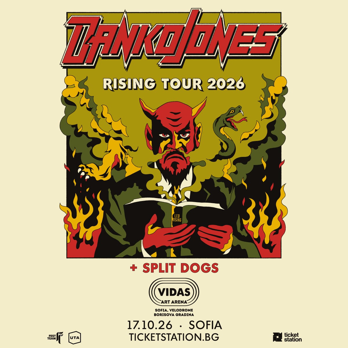 Danko Jones свирят на Vidas Art Arena в София