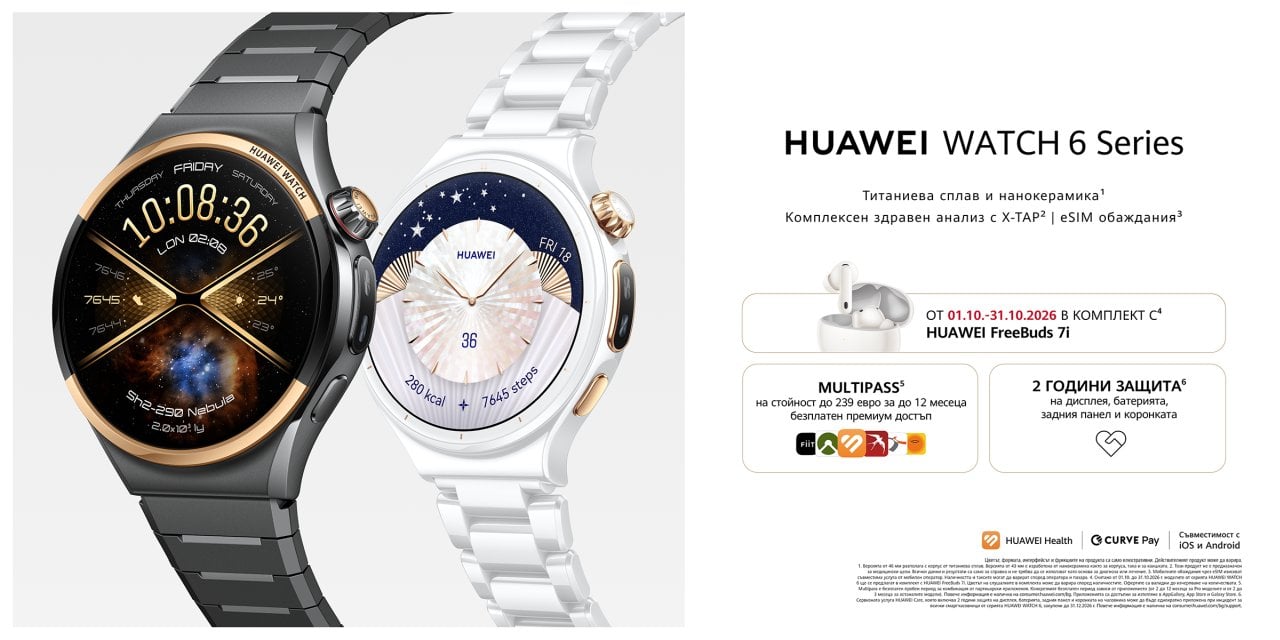 Моделите от серията HUAWEI WATCH 6