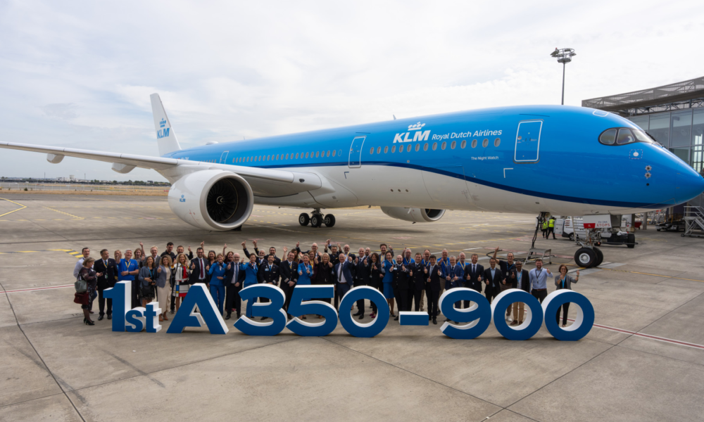 Първият Airbus A350-900 на KLM на летище „Схипхол“