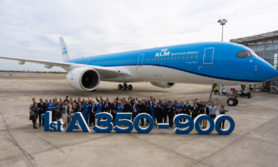 Първият Airbus A350-900 на KLM на летище „Схипхол“