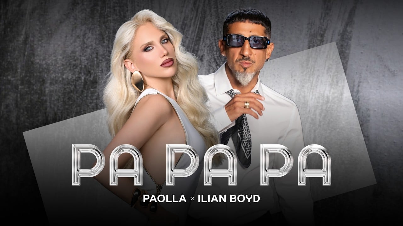 Paolla и Ilian Boyd в кадър от видеото към „Па па па“