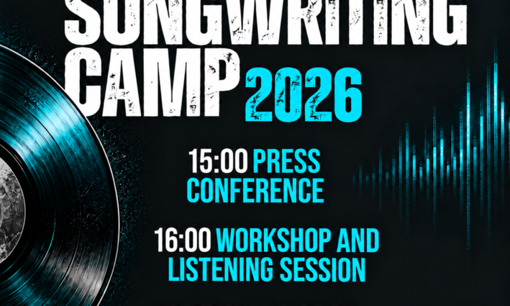 Покана за пресконференцията на Sofia Songwriting Camp 2026
