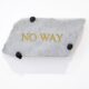 „No Way“ на Стефан Николаев, гравирано в златно върху мрамор