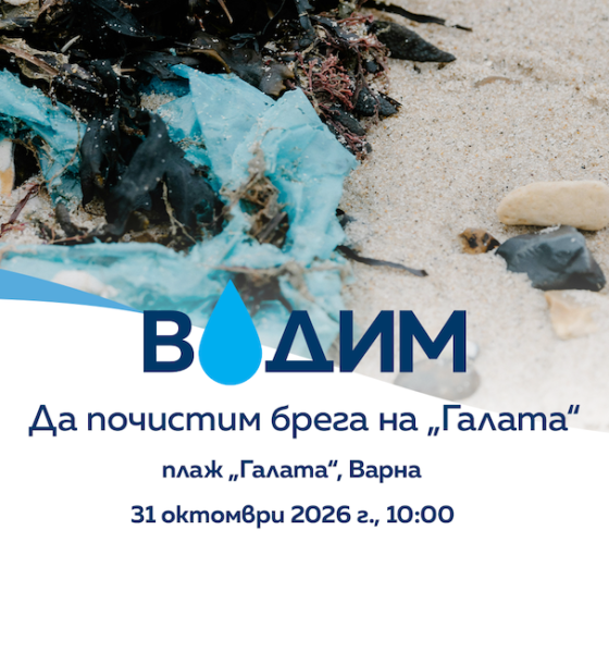 Визия на акцията „ВОДИМ“ за почистване на плаж „Галата“